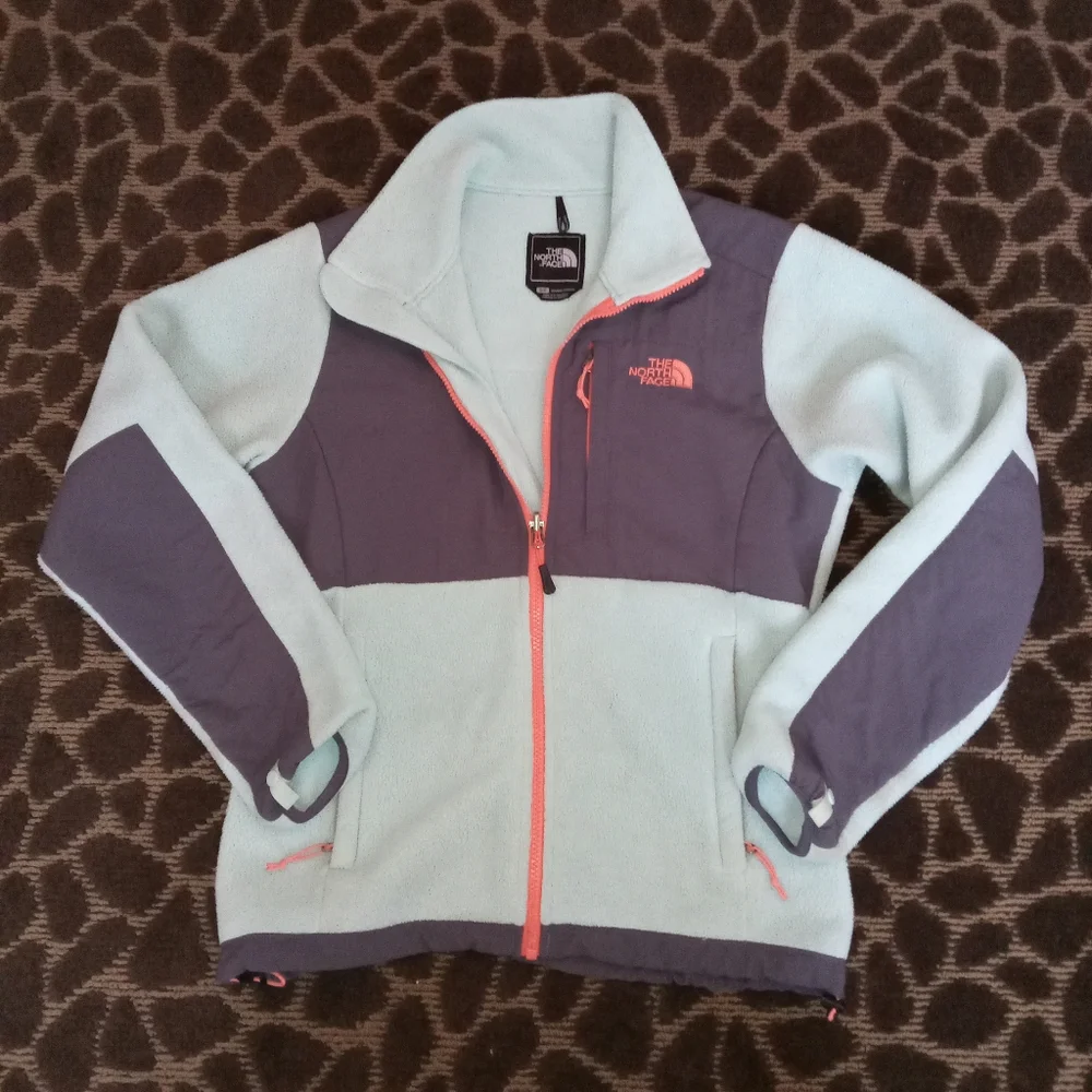 The North Face Denali Fleece Jacket - S - Frosty Blue / Stone / Peach - Picture 2 of 6